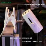 đế đèn bóng bub dạng kẹp góc quay 360 độ