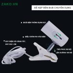 đế đèn bóng bub góc lên xuống 180 độ